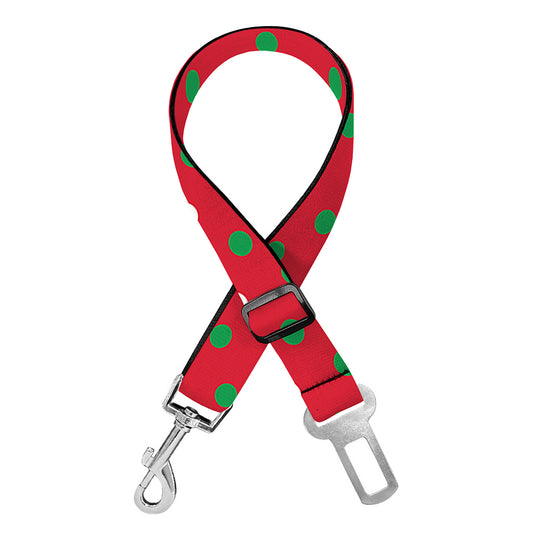 Christmas Polka Dot Pattern Print Dog Seat Belt