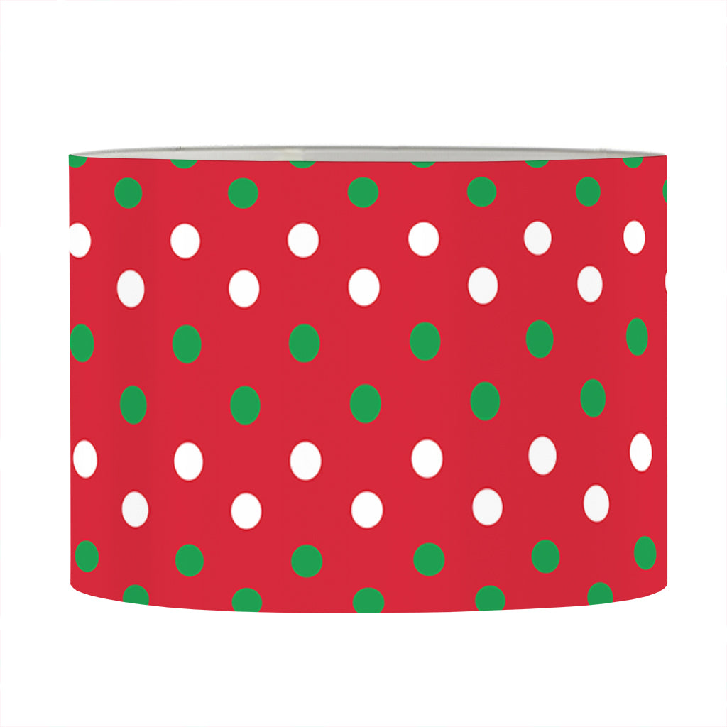 Christmas Polka Dot Pattern Print Drum Lamp Shade