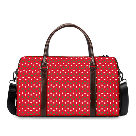 Christmas Polka Dot Pattern Print Duffle Bag