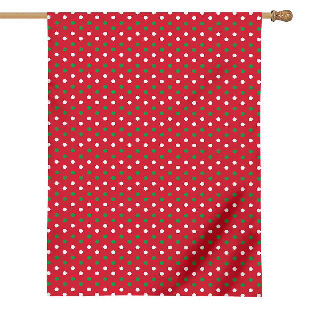 Christmas Polka Dot Pattern Print House Flag