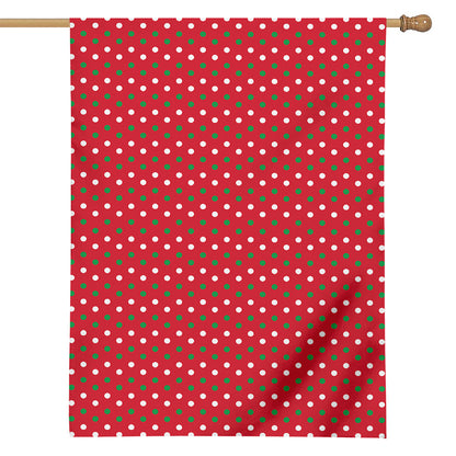 Christmas Polka Dot Pattern Print House Flag