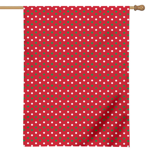 Christmas Polka Dot Pattern Print House Flag