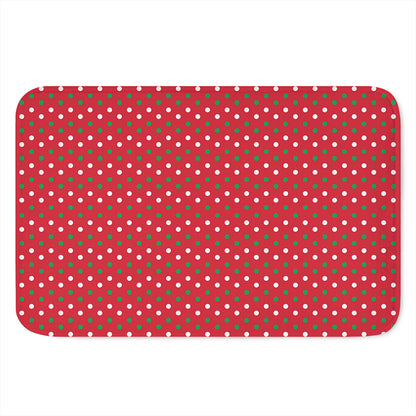 Christmas Polka Dot Pattern Print Indoor Door Mat
