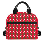 Christmas Polka Dot Pattern Print Insulated Lunch Bag