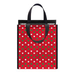 Christmas Polka Dot Pattern Print Insulated Lunch Tote
