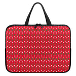 Christmas Polka Dot Pattern Print Laptop Sleeve With Handle
