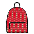 Christmas Polka Dot Pattern Print Leather Backpack