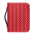 Christmas Polka Dot Pattern Print Leather Bible Cover