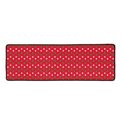 Christmas Polka Dot Pattern Print Long Kitchen Mat