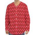 Christmas Polka Dot Pattern Print Long Sleeve Baseball Jersey