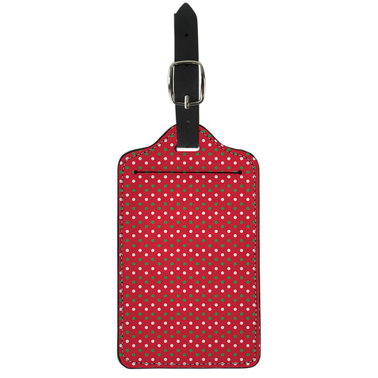 Christmas Polka Dot Pattern Print Luggage Tag
