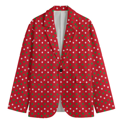 Christmas Polka Dot Pattern Print Men's Blazer