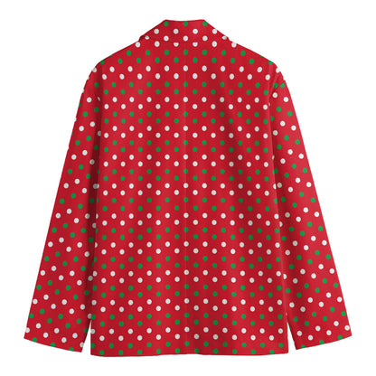 Christmas Polka Dot Pattern Print Men's Blazer