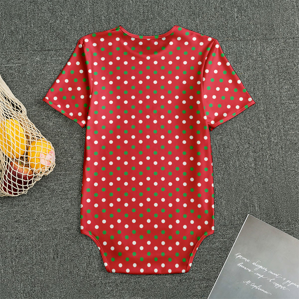 Christmas Polka Dot Pattern Print Men's Bodysuit