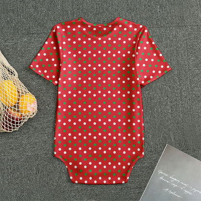 Christmas Polka Dot Pattern Print Men's Bodysuit