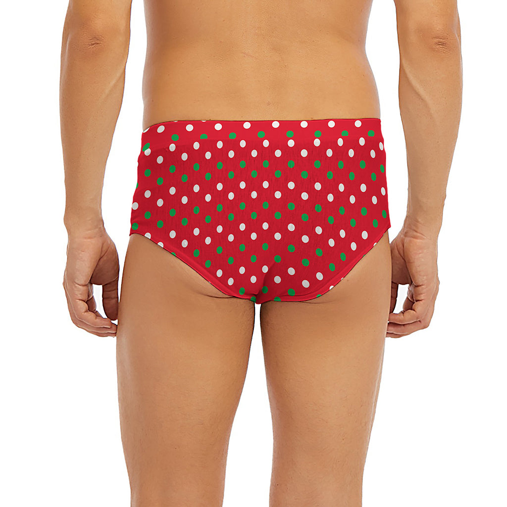 Christmas Polka Dot Pattern Print Men's Briefs