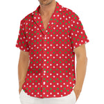 Christmas Polka Dot Pattern Print Men's Deep V-Neck Shirt