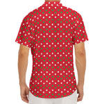 Christmas Polka Dot Pattern Print Men's Deep V-Neck Shirt