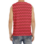 Christmas Polka Dot Pattern Print Men's Fitness Tank Top