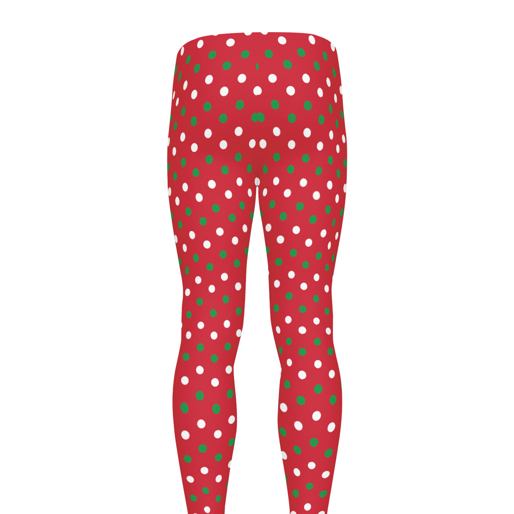 Christmas Polka Dot Pattern Print Men's leggings