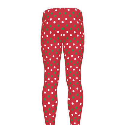 Christmas Polka Dot Pattern Print Men's leggings