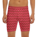 Christmas Polka Dot Pattern Print Men's Long Boxer Briefs