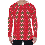 Christmas Polka Dot Pattern Print Men's Long Sleeve T-Shirt