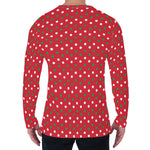Christmas Polka Dot Pattern Print Men's Long Sleeve T-Shirt