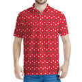 Christmas Polka Dot Pattern Print Men's Polo Shirt