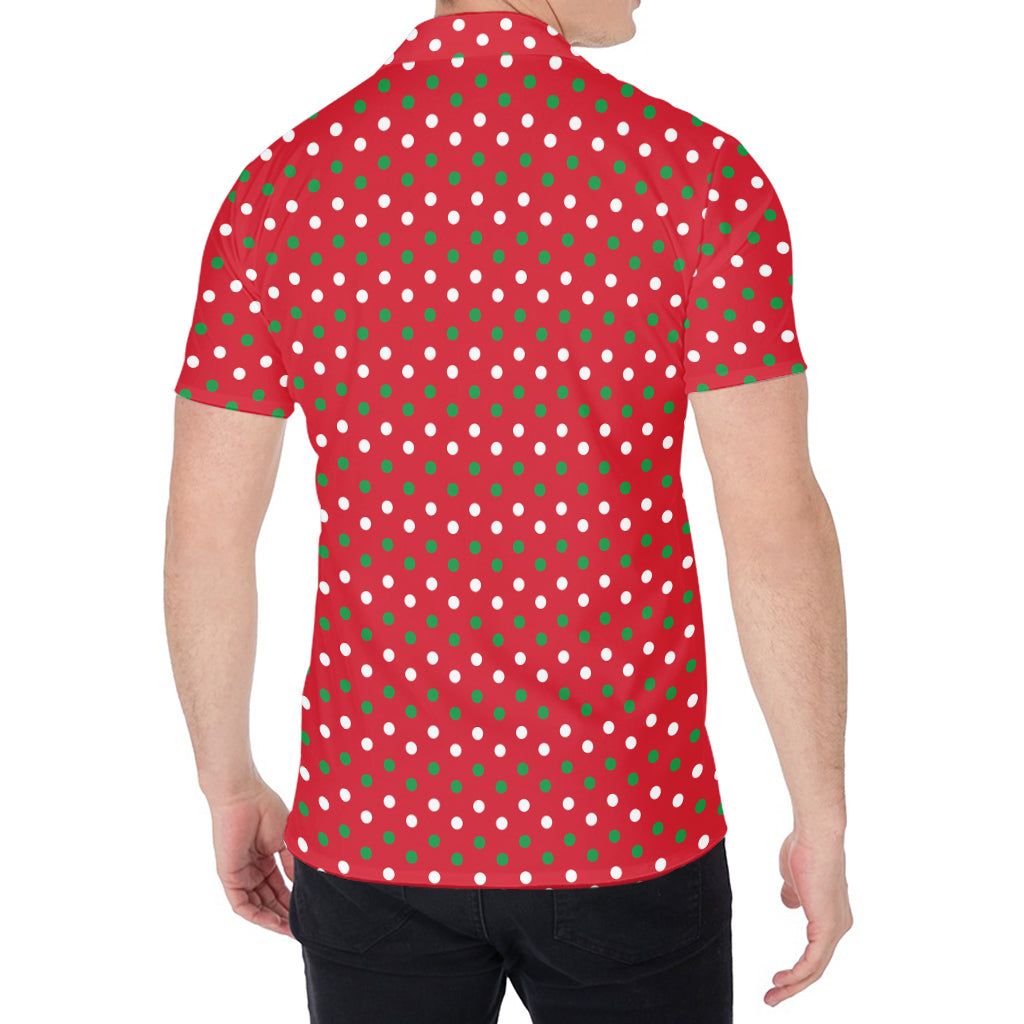 Christmas Polka Dot Pattern Print Men's Shirt