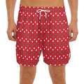Christmas Polka Dot Pattern Print Men's Split Running Shorts