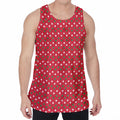 Christmas Polka Dot Pattern Print Men's Velvet Tank Top