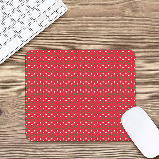 Christmas Polka Dot Pattern Print Mouse Pad
