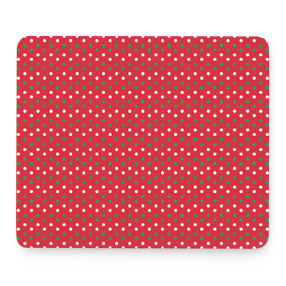 Christmas Polka Dot Pattern Print Mouse Pad