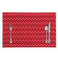Christmas Polka Dot Pattern Print Placemat