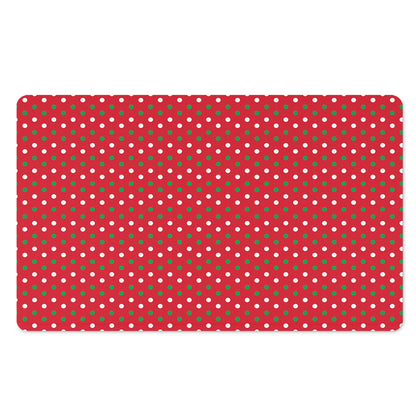 Christmas Polka Dot Pattern Print Polyester Doormat