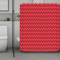 Christmas Polka Dot Pattern Print Polyester Shower Curtain