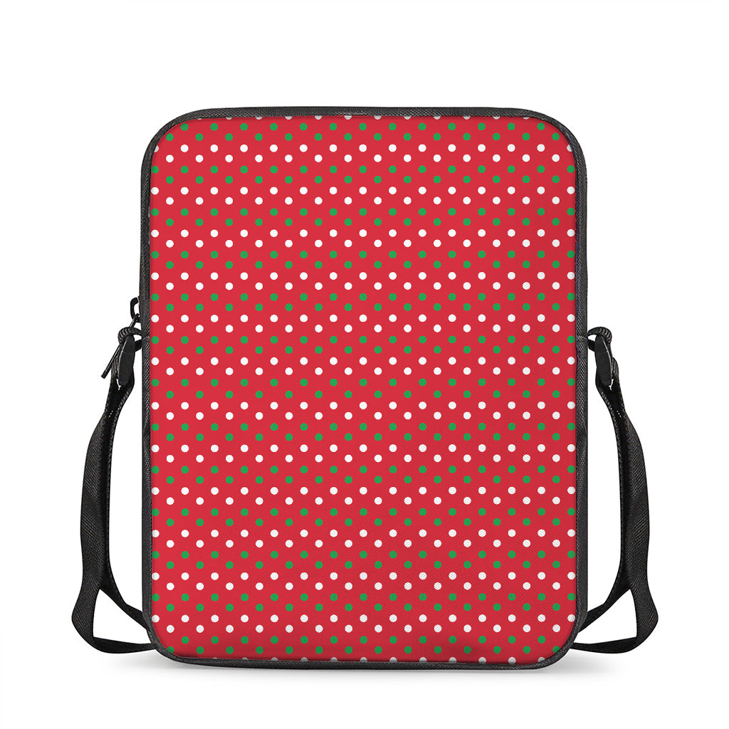 Christmas Polka Dot Pattern Print Rectangular Crossbody Bag