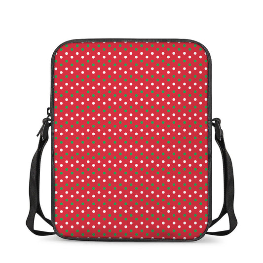 Christmas Polka Dot Pattern Print Rectangular Crossbody Bag