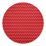 Christmas Polka Dot Pattern Print Round Blanket