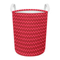 Christmas Polka Dot Pattern Print Round Laundry Basket
