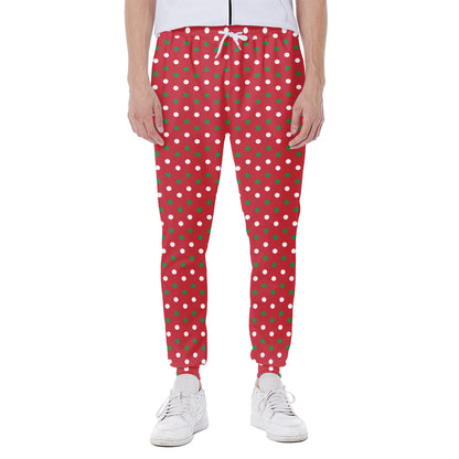Christmas Polka Dot Pattern Print Scuba Joggers
