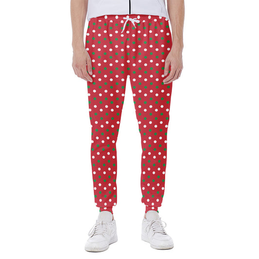 Christmas Polka Dot Pattern Print Scuba Joggers