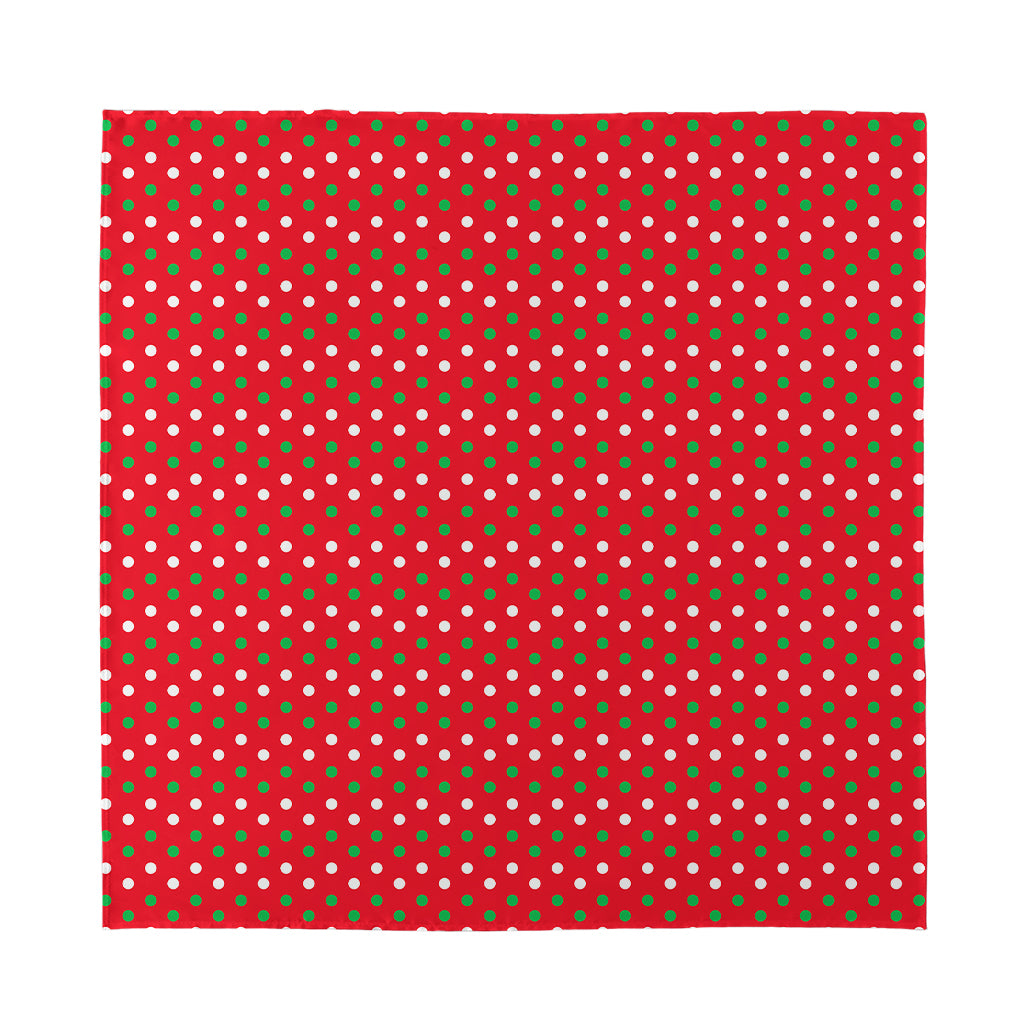 Christmas Polka Dot Pattern Print Silk Bandana