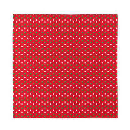 Christmas Polka Dot Pattern Print Silk Bandana