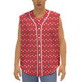 Christmas Polka Dot Pattern Print Sleeveless Baseball Jersey
