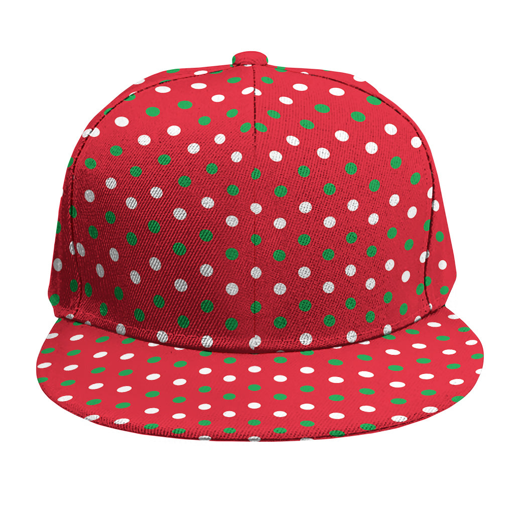 Christmas Polka Dot Pattern Print Snapback Cap