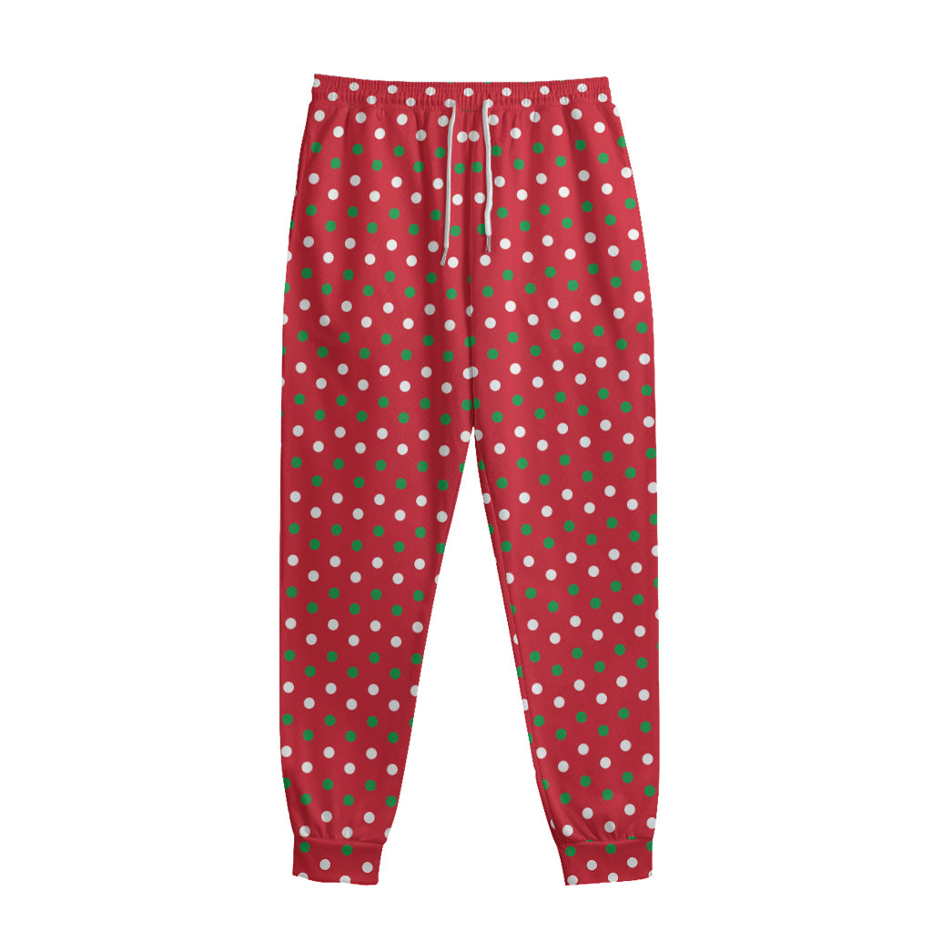 Christmas Polka Dot Pattern Print Sweatpants