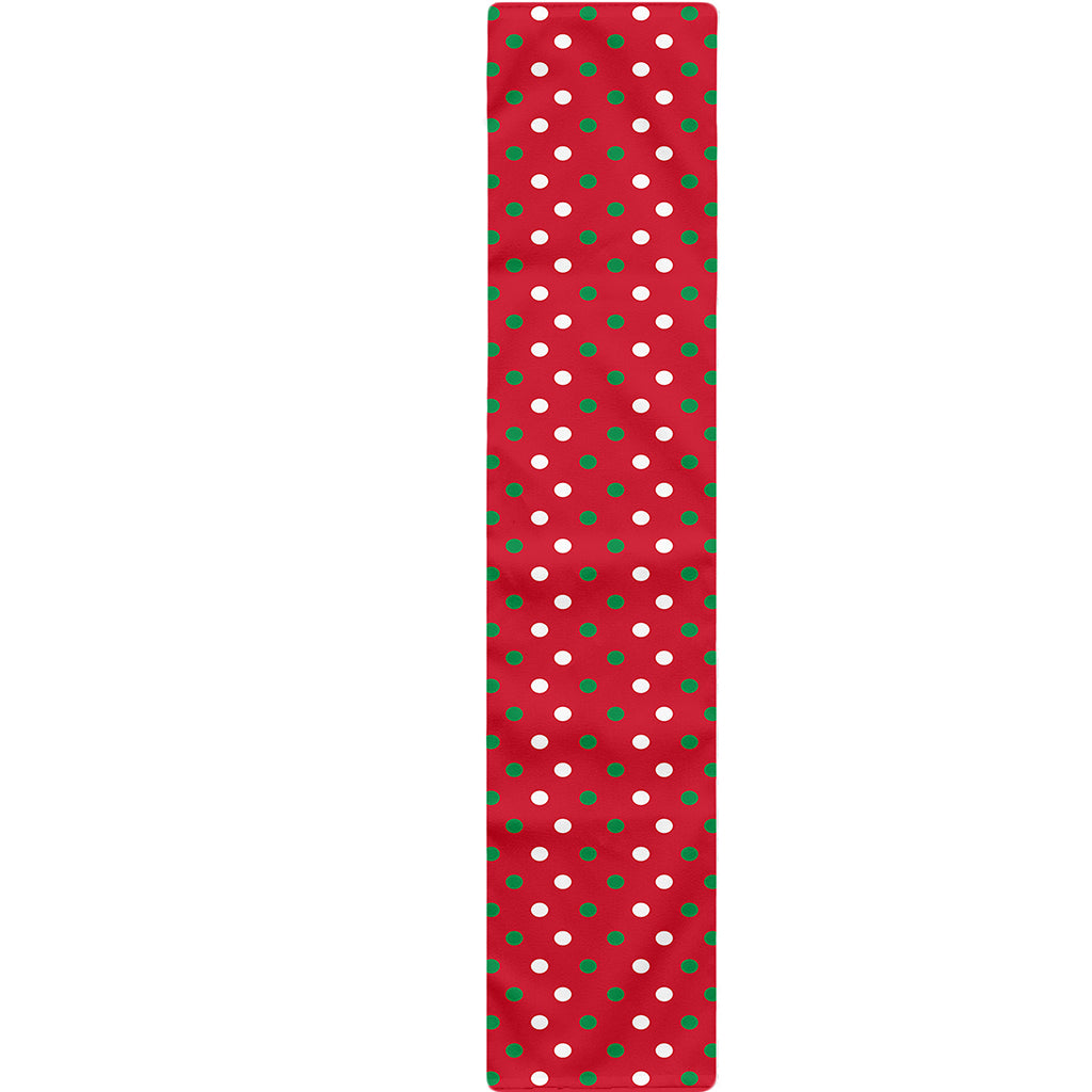 Christmas Polka Dot Pattern Print Table Runner