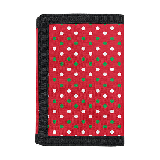 Christmas Polka Dot Pattern Print Trifold Wallet